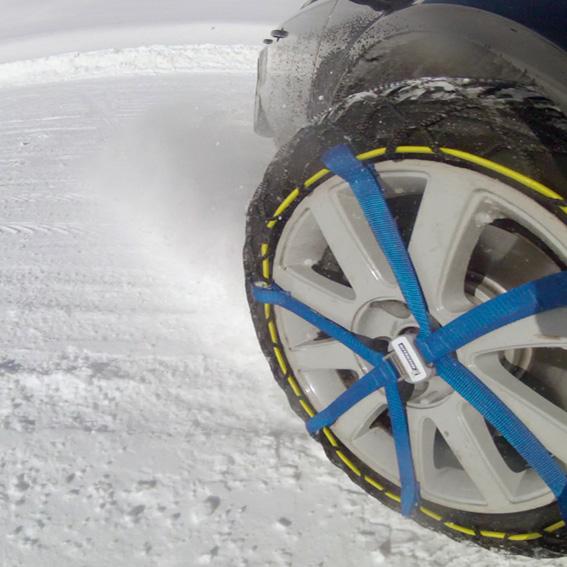 Chaînes Neige Textiles Motorkit Ice Grip - Taille M, Homologuées, Faciles à Poser