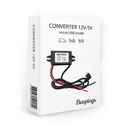 Convertisseur 12V vers 5V micro USB coudé BEEPINGS