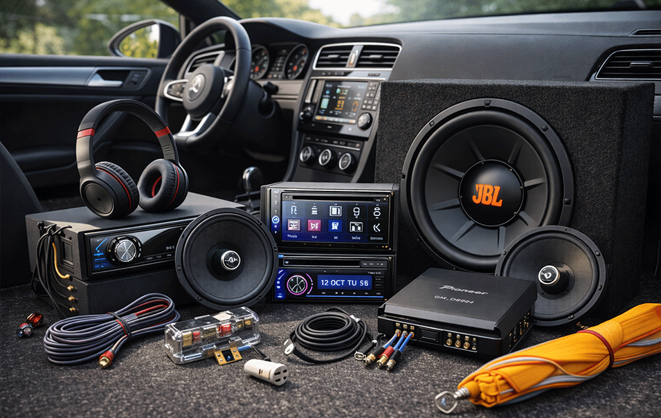 Audio, autoradio, haut parleur, ampli, caisson de basse - Autobacs