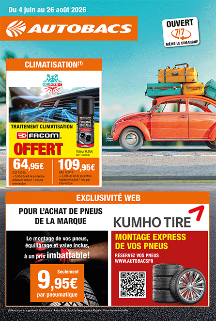 Catalogue de promotion de l'été chez Autobacs