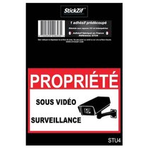1 Adhésif Propriété sous vidéo-surveillance - STICKZIF