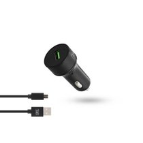 Chargeur voiture charge rapide 1XUSB-A 18W + câble micro USB TNB
