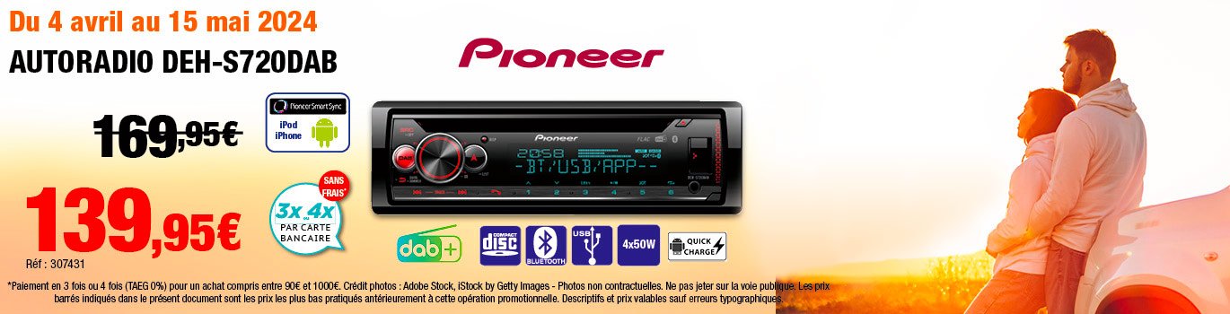 Image slide - Offre Autoradio Pioneer DEH-S720DAB - Centre auto Autobacs