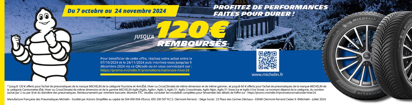 Offre promotionnelle Michelin 2024 - Autobacs