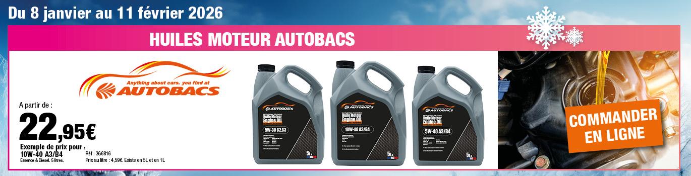 Découvrez notre offre d'huile moteur Autobacs