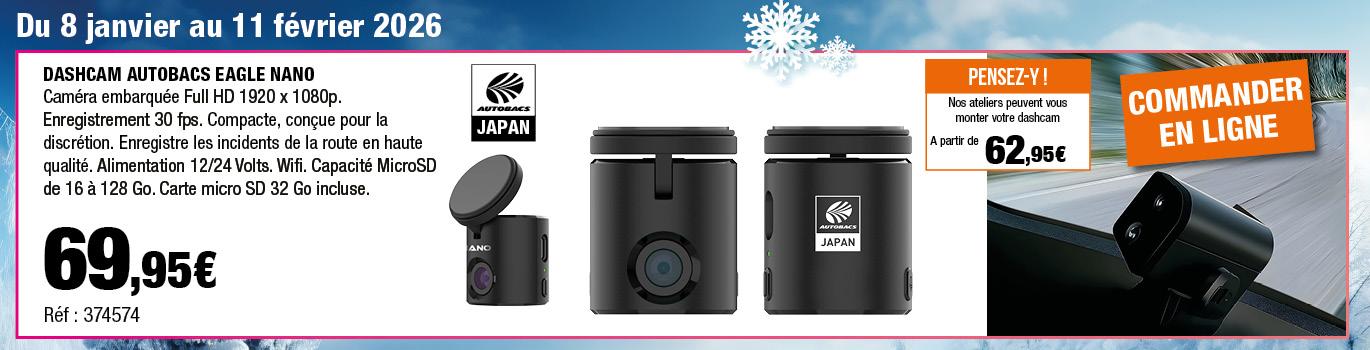 Offre dashcam Autobacs