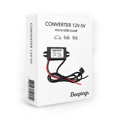Convertisseur 12V vers 5V micro USB coudé