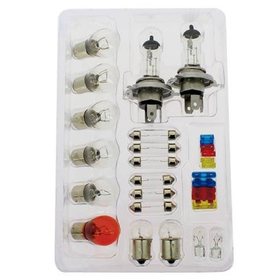 Coffret 16 ampoules H4 + 12 fusibles - Evo