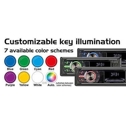 Image des couleurs au choix de l'autoradio RMD051DAB-BT de la marque Caliber vendue dans les centres Autobacs