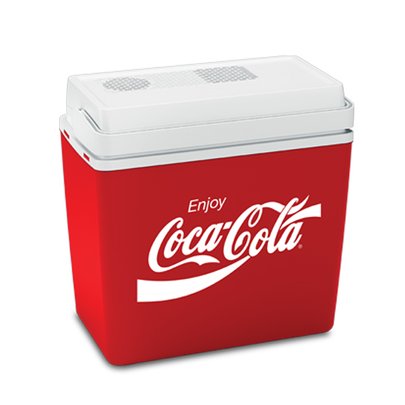 Glacière électrique 12 volt 21 litres style Coca Cola