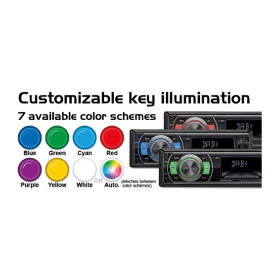 Image couleur au choix de l'autoradio RMD052DAB-BT de la marque Caliber vendue dans les centres Autobacs