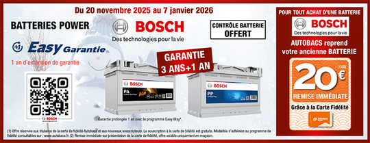 Reprise batterie Bosch - Autobacs