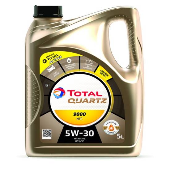 Huile Quartz 9000 NFC A5B5 5W30 essence 5L - TOTAL