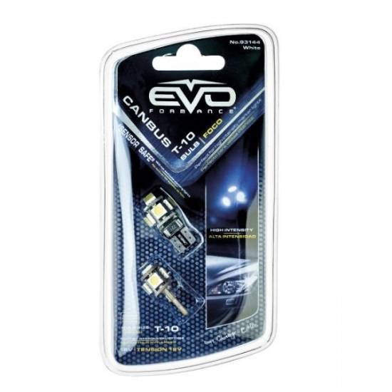 2 ampoules LED T10 blanches - EVO