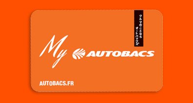 Carte de fidélité My Autobacs - fond orange