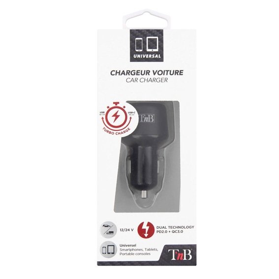 CHARGEUR ALLUME CIGARES DOUBLE USB 30W TNB TNB - Chargeur allume