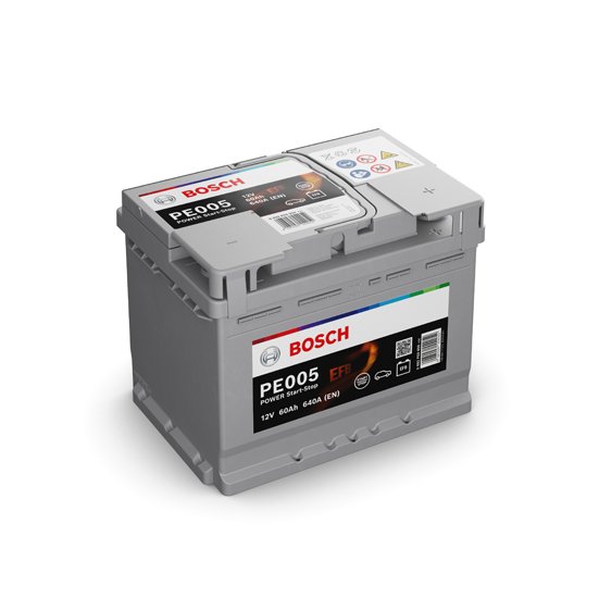 Bosch PE005 - Batterie auto - 60A/H 640A - technologie EFB - Pour véhicules  avec système Start&Stop BOSCH - Batterie - Démarrage - Éléctricité