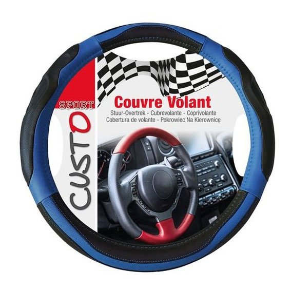 COUVRE-VOLANT,Blue Thread--Housse de Protection pour volant de voiture,  autocollant en Silicone, en cuir noir-rouge-bleu, pour brico - Cdiscount  Auto
