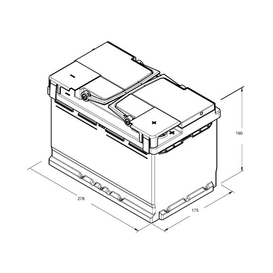 Bosch Starterbatterie Ecoline EFB 70Ah 720A Maße: 278x175x190mm (LxBxH)  kaufen