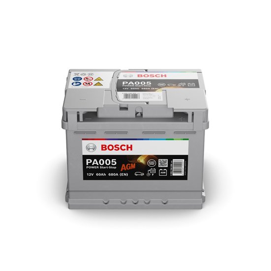 Bosch PA005 - Batterie auto - 60A/H 680A - technologie AGM - Pour véhicules  avec système Start&Stop BOSCH - Batterie - Démarrage - Éléctricité