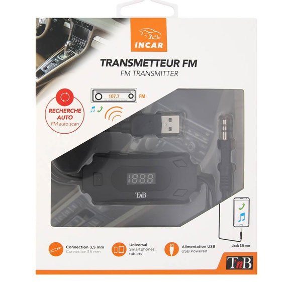 TNB Transmetteur FM bluetooth 3 en 1 pour voiture - FMCT07 pas