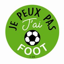 STICKER-"JE-PEUX-PAS-J'AI-FOOT"-157802-CADOX-296247 STICKER-"JE-PEUX-PAS-J'AI-FOOT"-157802-CADOX-296247