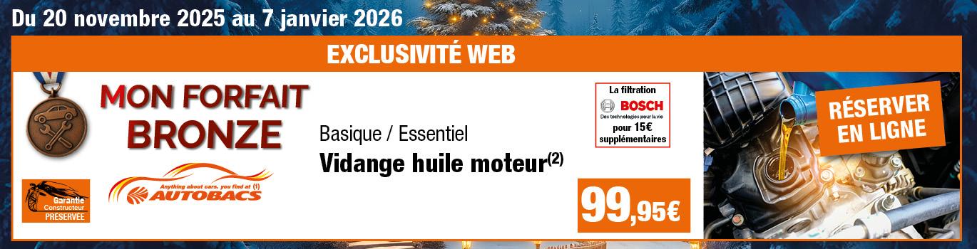 Autobacs - Promotion hiver 2025/2026 vidange pas cher
