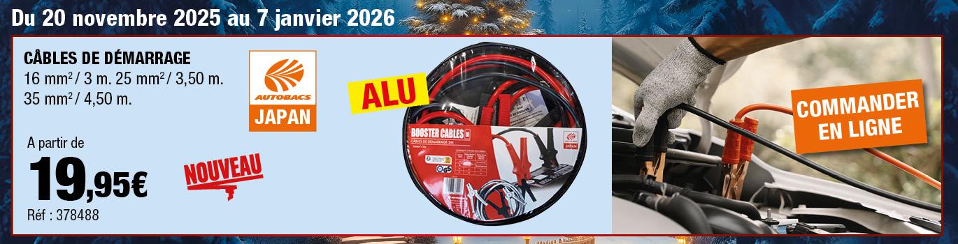 Autobacs - Promotion hiver 2025/2026 cable de démarrage