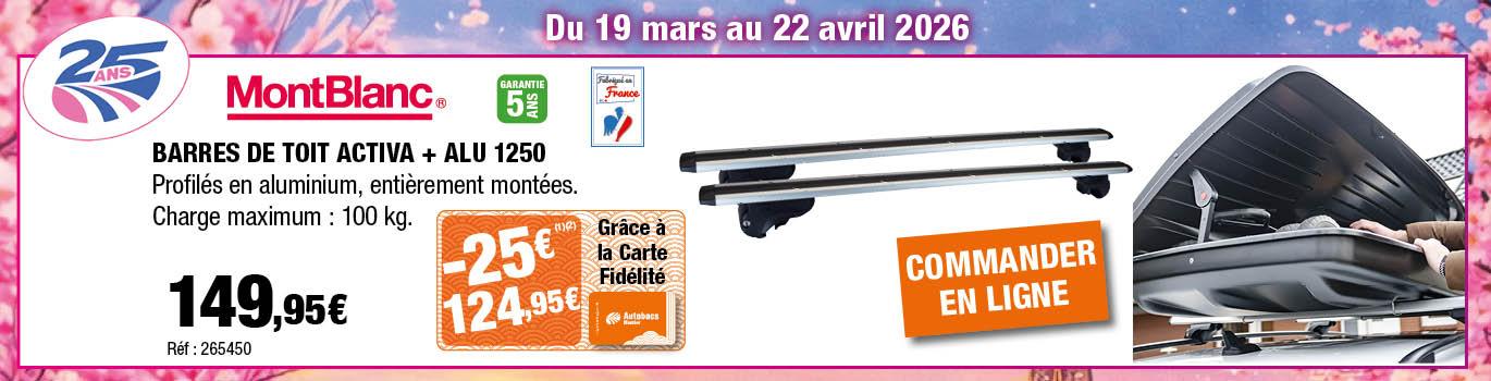 Promotion Barre de toit