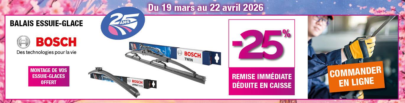 Promotion balais essuie glace