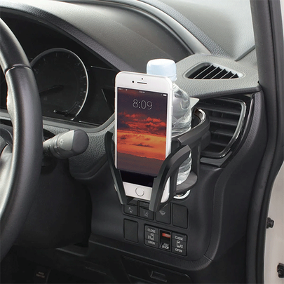 Support smartphone 2 en 1 noir