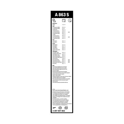 BALAIS ESSUIE-GLACE AEROTWIN A863S X2 BOSCH
