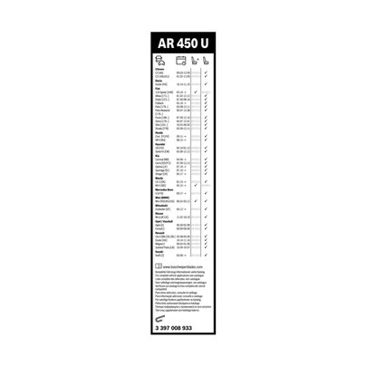 BALAI ESSUIE-GLACE AEROTWIN AR450U X1 BOSCH