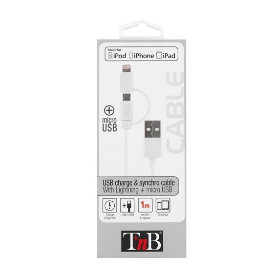 Câble-USB-_-Micro-USB-_-Lightning-iPhone-1M-Blanc-224097