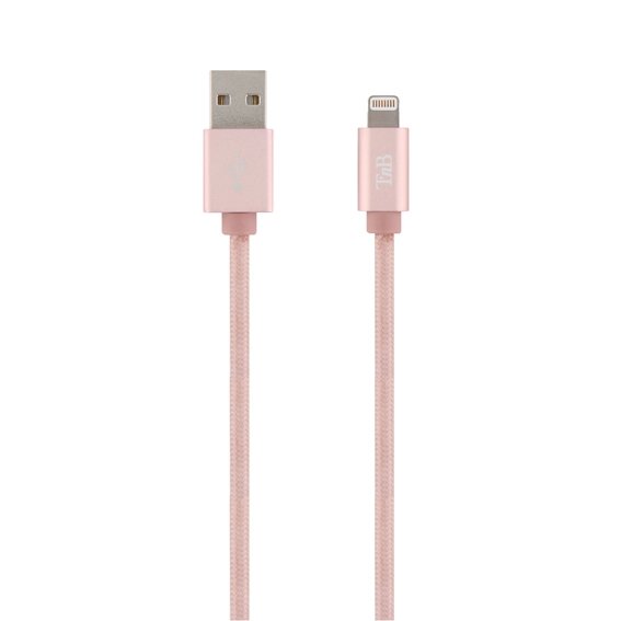 Câble-USB-_-Lightning-iPhone-2M-rose-TNB-230629