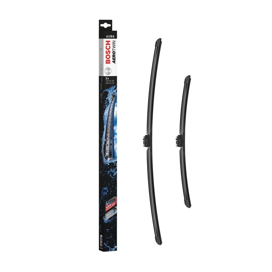 Balais D'essuie-glace Plats Bosch Twin 340 – Paire Avant 340mm, Compatibles Fiat, Lada, Land Rover, Etc.